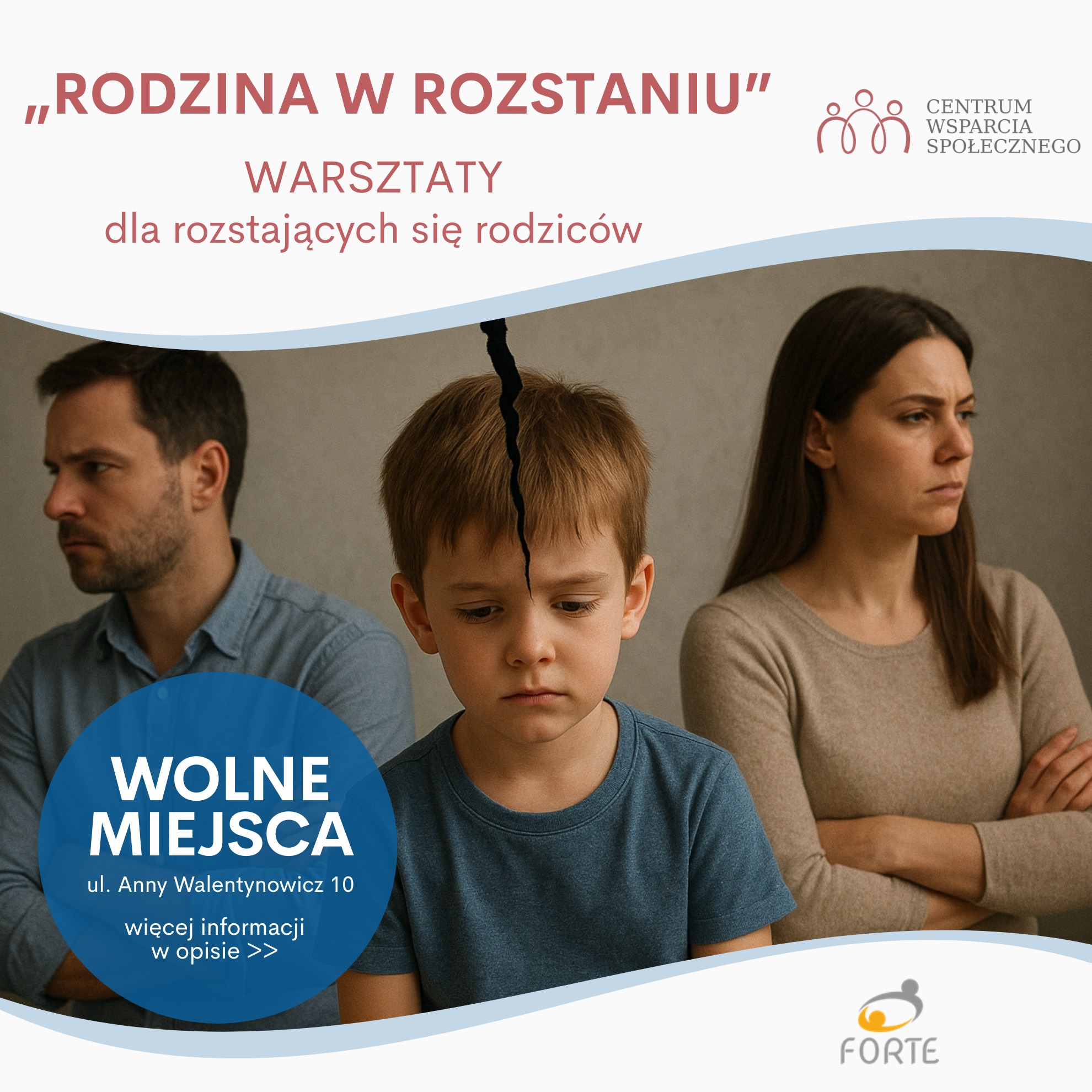 „Rodzina w&nbsp;rozstaniu” – warsztaty dla rozstających się rodziców